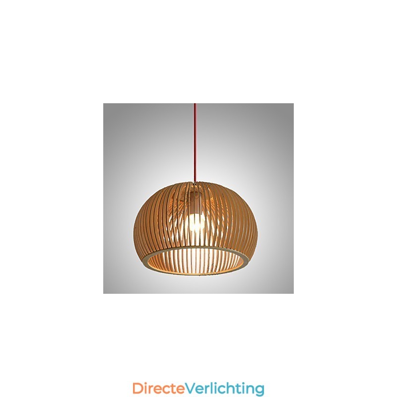Ontwerp Stijl Circulair Kenmerk L Hanglamp 1 Licht Houten