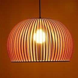 Ontwerp Stijl Circulair Kenmerk L Hanglamp 1 Licht Houten