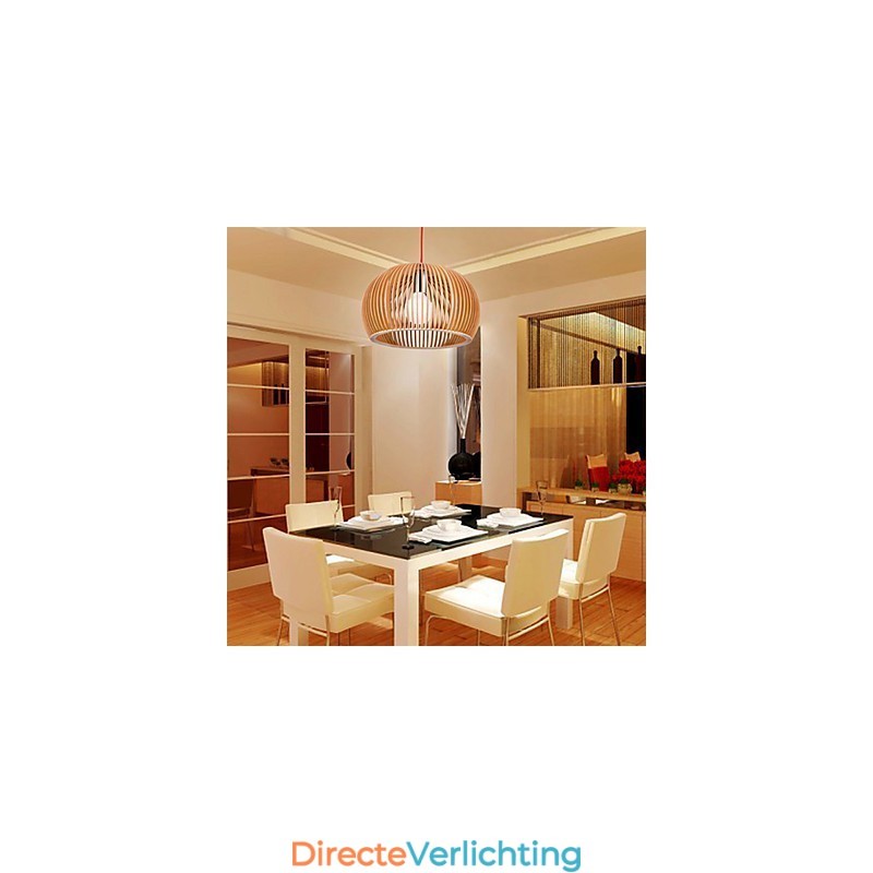 Ontwerp Stijl Circulair Kenmerk L Hanglamp 1 Licht Houten