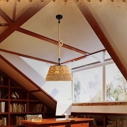 Loft Industrieel Wind Creatief Nordic Hennep Touw Maaltijden Kroonluchter Lamp