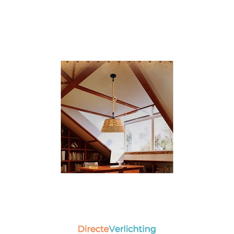 Loft Industrieel Wind Creatief Nordic Hennep Touw Maaltijden Kroonluchter Lamp
