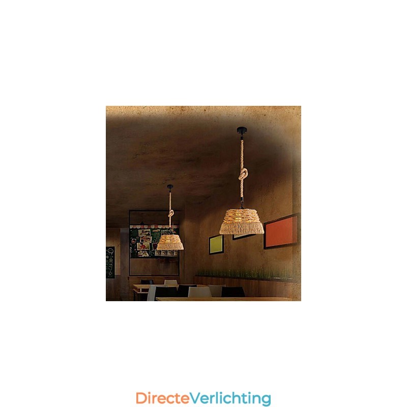 Loft Industrieel Wind Creatief Nordic Hennep Touw Maaltijden Kroonluchter Lamp