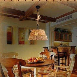 Loft Industrieel Wind Creatief Nordic Hennep Touw Maaltijden Kroonluchter Lamp