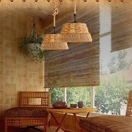Loft Industrieel Wind Creatief Nordic Hennep Touw Maaltijden Kroonluchter Lamp