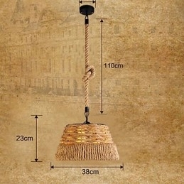 Loft Industrieel Wind Creatief Nordic Hennep Touw Maaltijden Kroonluchter Lamp