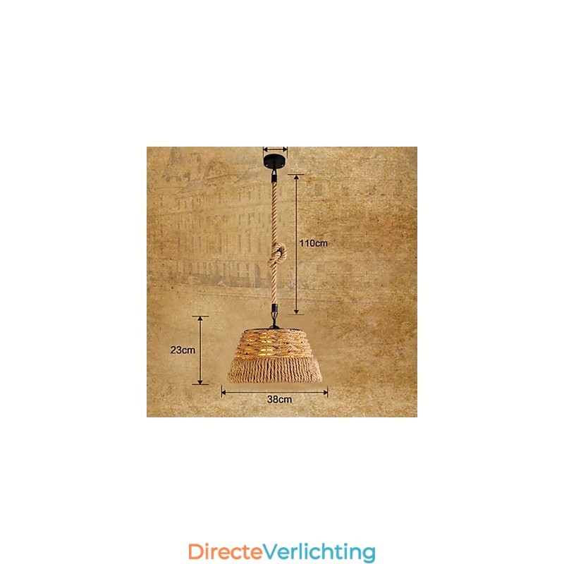 Loft Industrieel Wind Creatief Nordic Hennep Touw Maaltijden Kroonluchter Lamp