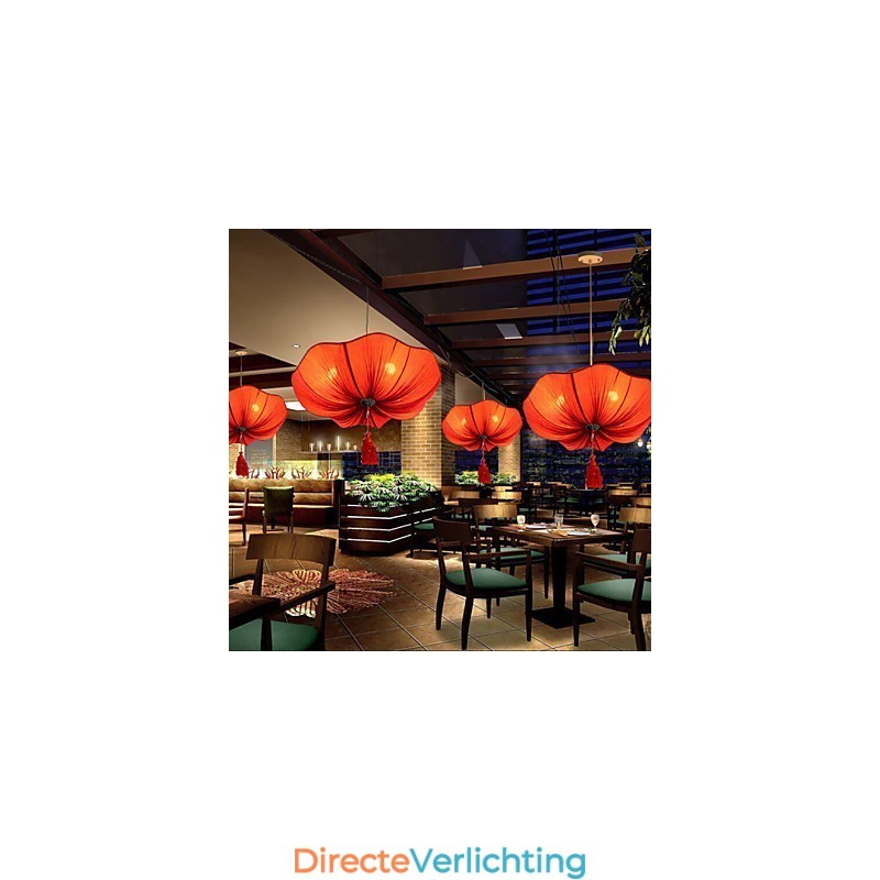 Doekkunst Romantische Imitatie Van Klassieke Hanglamp Zuidoost-Azië Lotus Lantaarn Lamp Licht