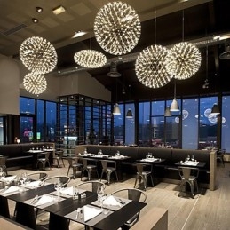 Hedendaagse kroonluchter creatieve ronde hanglamp lamp licht