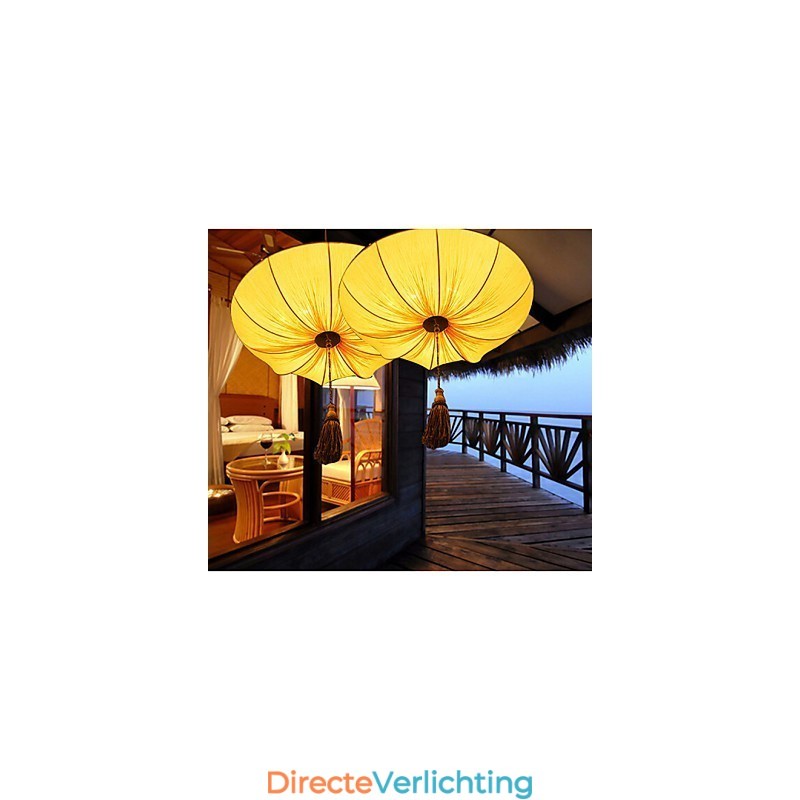 Creatieve ronde grote rode lantaarn lotusblad bruiloft festival doek kunst kroonluchter lamp licht