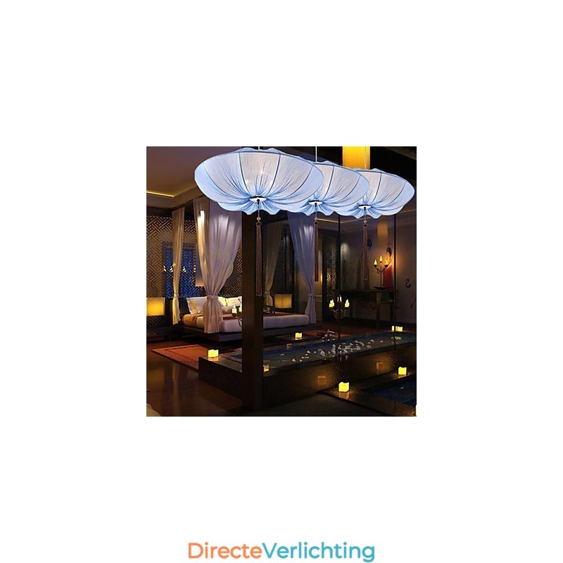 Creatieve ronde grote rode lantaarn lotusblad bruiloft festival doek kunst kroonluchter lamp licht