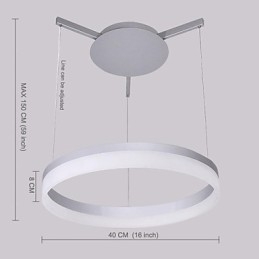Moderne eigentijdse andere metalen hanglamp