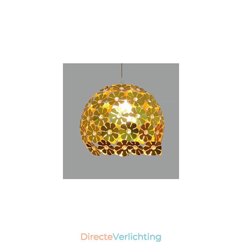 Moderne kleur pruimenbloem bal enkele kop kristal hanglamp