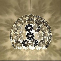 Moderne kleur pruimenbloem bal enkele kop kristal hanglamp