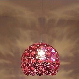 Moderne kleur pruimenbloem bal enkele kop kristal hanglamp
