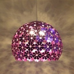 Moderne kleur pruimenbloem bal enkele kop kristal hanglamp