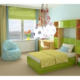 Kinderen Voetbal Moderne Minimalistische Hanglamp Jongen Lampen 3 Lampen