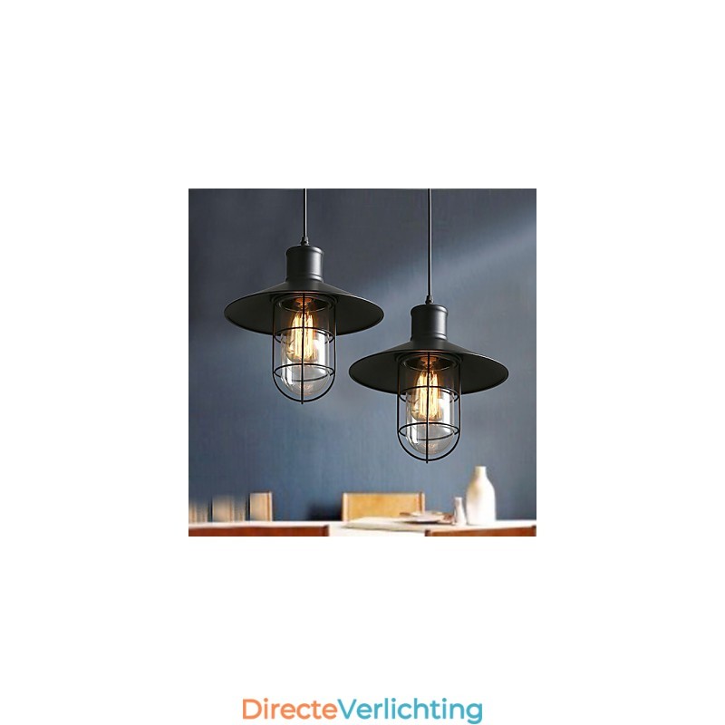 Kroonluchterlamp met enkele kop in de vorm van een vogelkooi