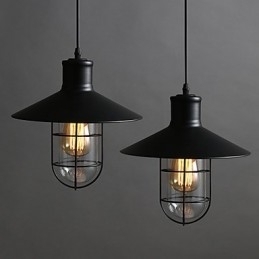 Kroonluchterlamp met enkele kop in de vorm van een vogelkooi