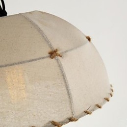 Een korte Vogue Lights halve cirkel kroonluchter van henneptouw