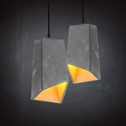 Hedendaagse en gecontracteerde retro cementen hanglamp