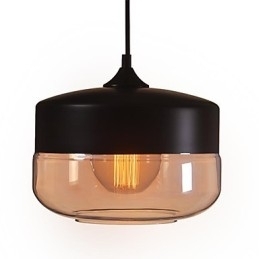 WestMenLights Vintage Modern Paint Glass Plafondlamp Hanglamp Zwart 250mm Diameter