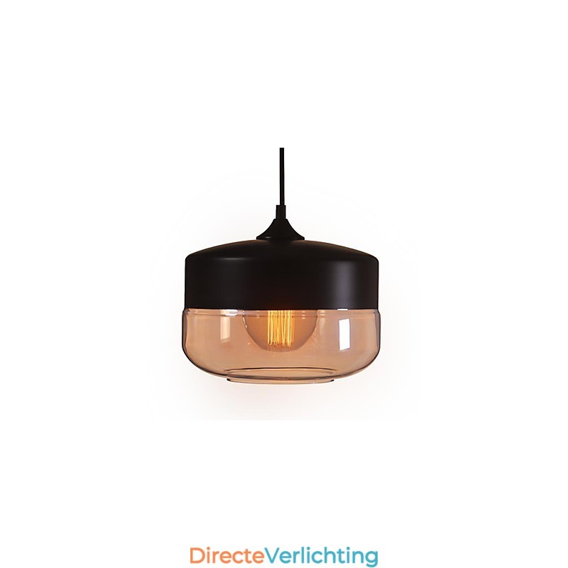 WestMenLights Vintage Modern Paint Glass Plafondlamp Hanglamp Zwart 250mm Diameter