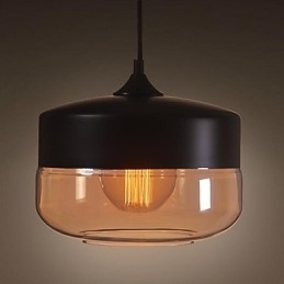 WestMenLights Vintage Modern Paint Glass Plafondlamp Hanglamp Zwart 250mm Diameter