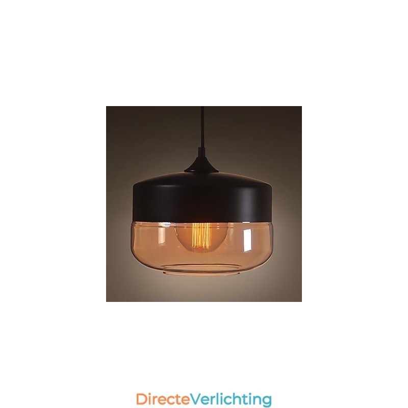 WestMenLights Vintage Modern Paint Glass Plafondlamp Hanglamp Zwart 250mm Diameter