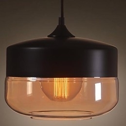 WestMenLights Vintage Modern Paint Glass Plafondlamp Hanglamp Zwart 250mm Diameter