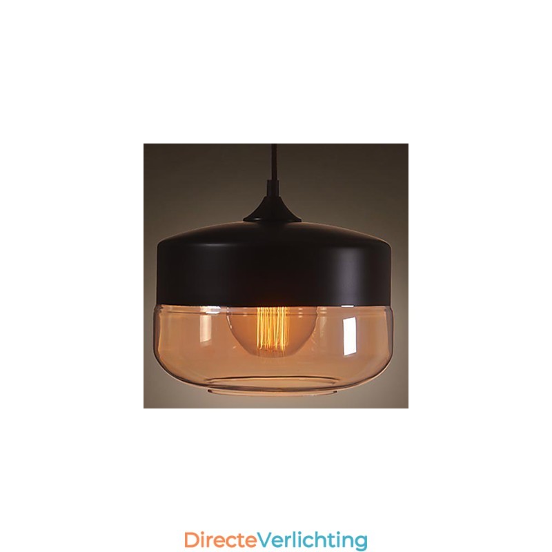 WestMenLights Vintage Modern Paint Glass Plafondlamp Hanglamp Zwart 250mm Diameter