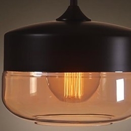 WestMenLights Vintage Modern Paint Glass Plafondlamp Hanglamp Zwart 250mm Diameter
