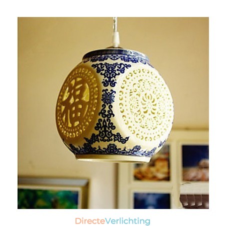 Retro Keramische lamp lamp Trappen Blauwe Enkele Kop Kroonluchter Creatief Retro Keramische lamp lamp Trappen Blauwe Enkele Kop Kroonluchter Creatief