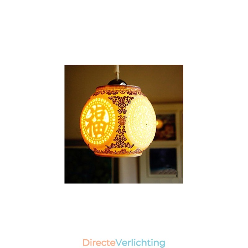 Retro Keramische lamp lamp Trappen Blauwe Enkele Kop Kroonluchter Creatief