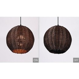 Moderne, eigentijdse lantaarn landelijke bol metalen hanglamp