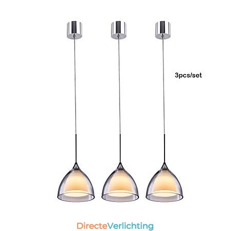 1 Licht Tweelaags Hanglamp Eiland Helder Glas Gepolijst Chroom 1 Licht Tweelaags Hanglamp Eiland Helder Glas Gepolijst Chroom