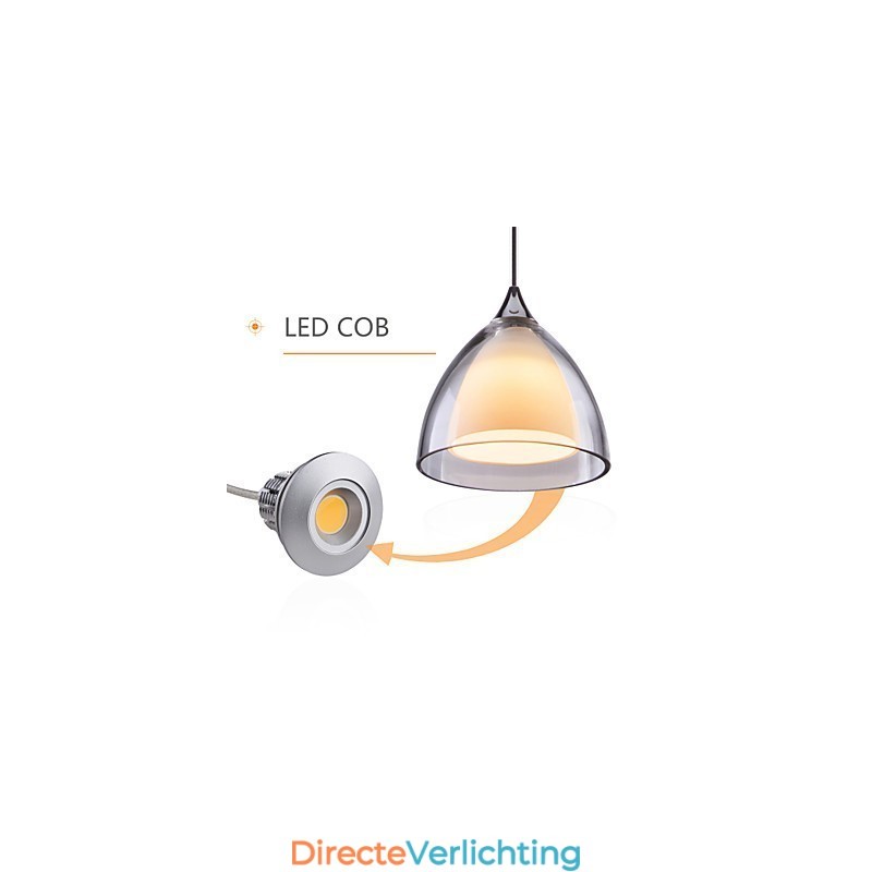 1 Licht Tweelaags Hanglamp Eiland Helder Glas Gepolijst Chroom