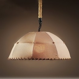 Gecontracteerde Nordic Vintage Linens Henneptouw Amerikaanse Landelijke Hanglamp