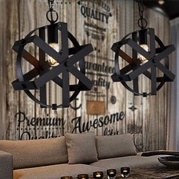 Vintage Stijl Industriële Ronde Hanglamp Loft Huisinrichting Decoratieve Kroonluchter