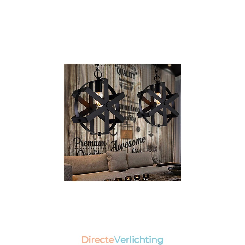 Vintage Stijl Industriële Ronde Hanglamp Loft Huisinrichting Decoratieve Kroonluchter