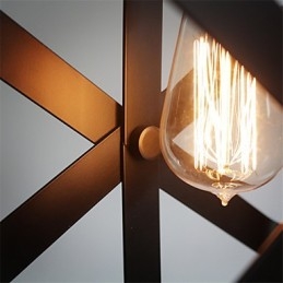 Vintage Stijl Industriële Ronde Hanglamp Loft Huisinrichting Decoratieve Kroonluchter