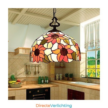 Europese landelijke creatieve kunsten glas-in-lood kroonluchter herstel van oude gebruiken lamp licht Europese landelijke creatieve kunsten glas-in-lood kroonluchter herstel van oude gebruiken lamp licht