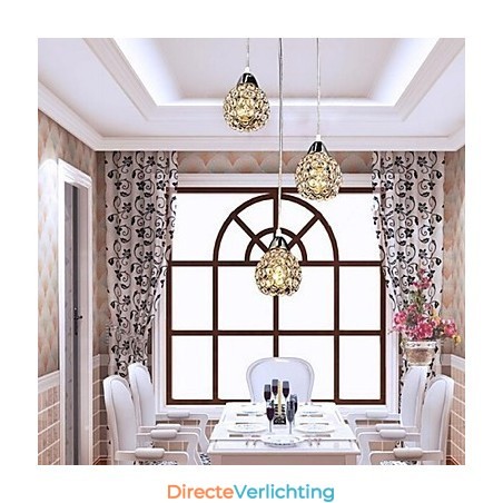 Moderne, eigentijdse kristallen, gegalvaniseerde metalen hanglamp Moderne, eigentijdse kristallen, gegalvaniseerde metalen hanglamp