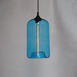 Fles Design Hanglamp 1 Licht met Transparante Kap