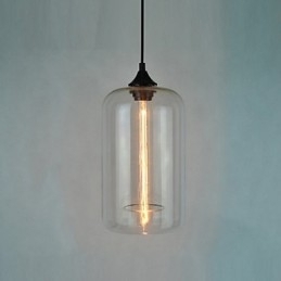 Fles Design Hanglamp 1 Licht met Transparante Kap