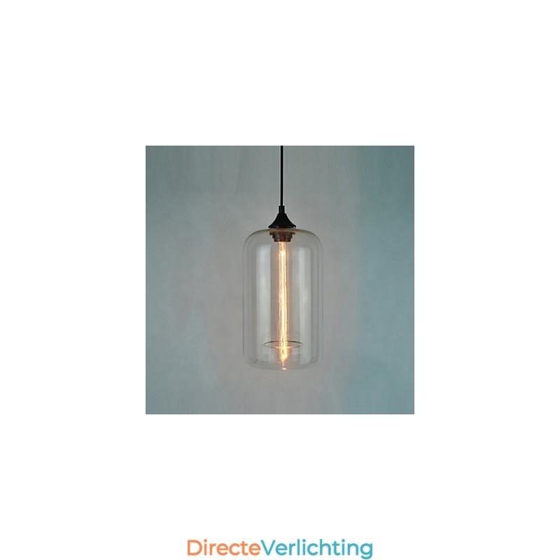 Fles Design Hanglamp 1 Licht met Transparante Kap