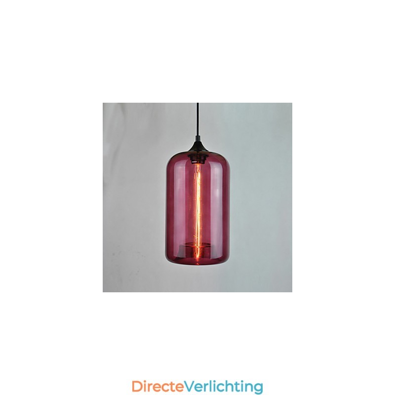 Fles Design Hanglamp 1 Licht met Transparante Kap