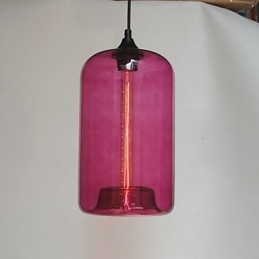 Fles Design Hanglamp 1 Licht met Transparante Kap