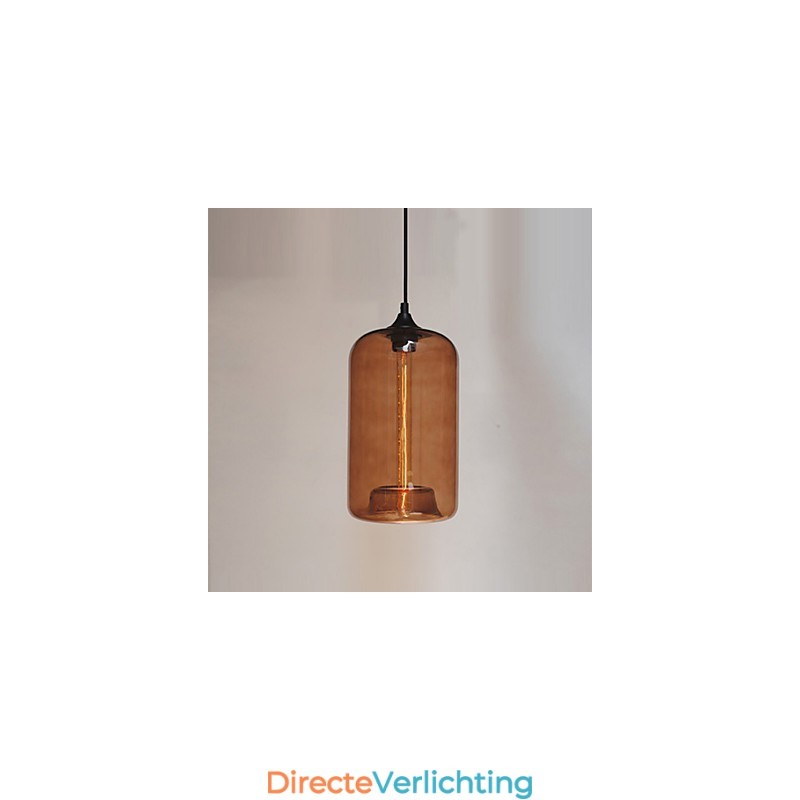 Fles Design Hanglamp 1 Licht met Transparante Kap