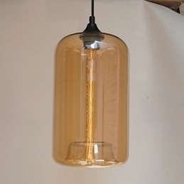 Fles Design Hanglamp 1 Licht met Transparante Kap
