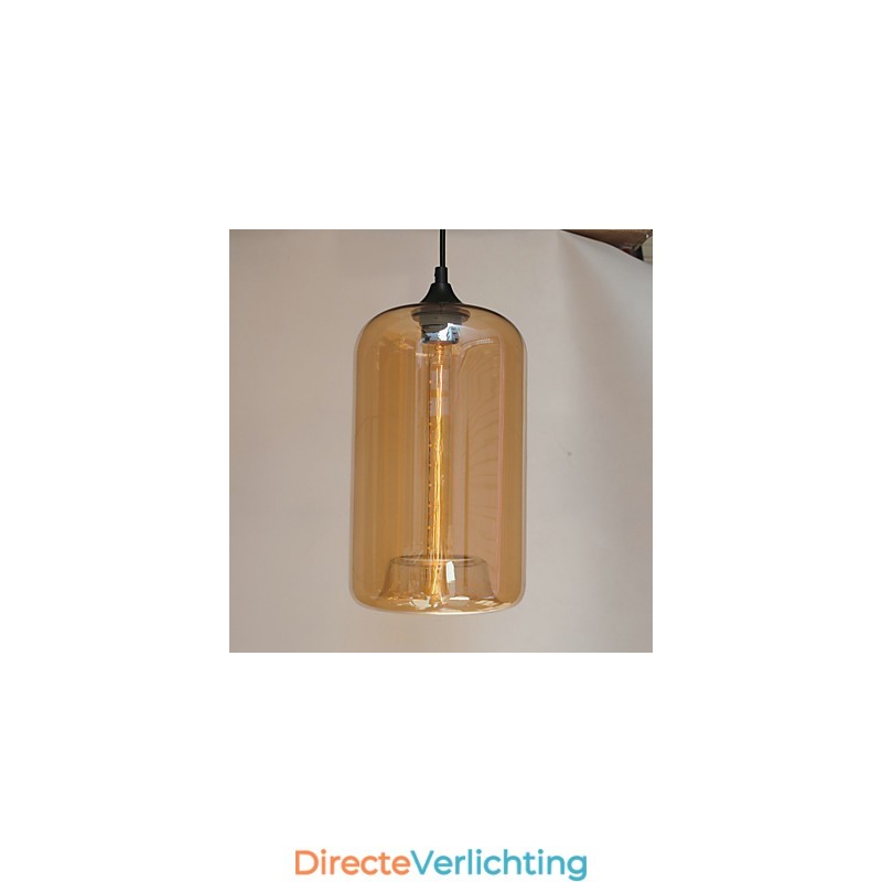 Fles Design Hanglamp 1 Licht met Transparante Kap